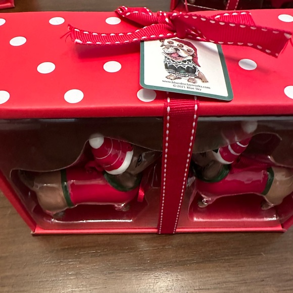 Blue Sky Clayworks Hand-Painted Ceramic Ornaments Dog Dachshund Christmas Tree - Picture 2 of 4